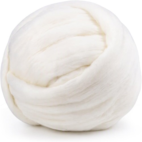 Filzwolle 100g weiße - filzwolle,