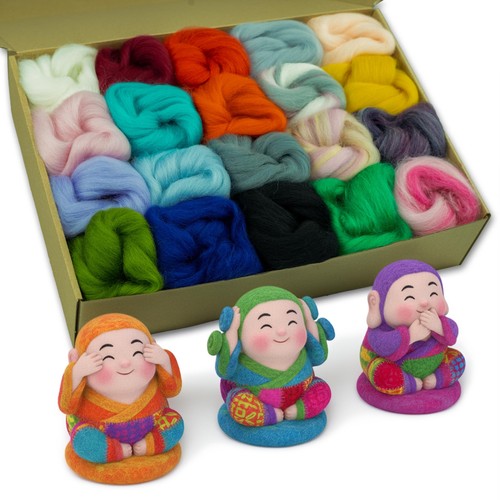 Filzwolle farben merino - filzwolle,