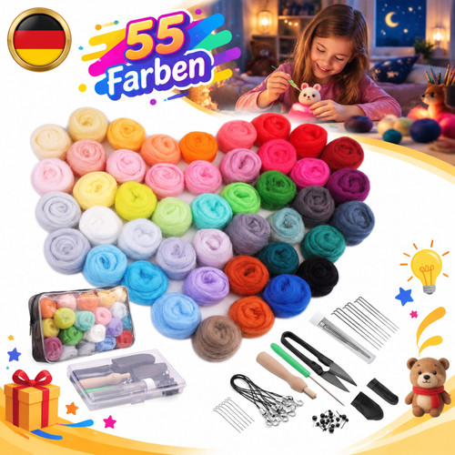 Farben nadelfilz set - 55,