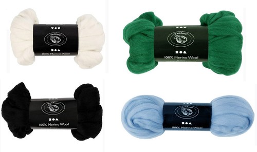 100g filzwolle zum spinnen - ,