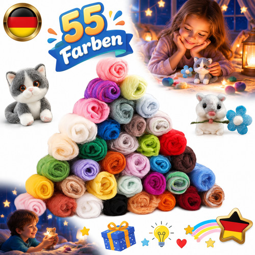 Farben filzwolle - 55,